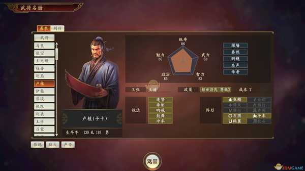 《三国志14》卢植武将点评