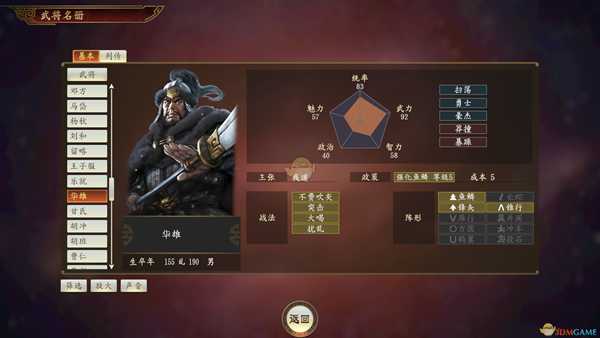 《三国志14》华雄武将点评