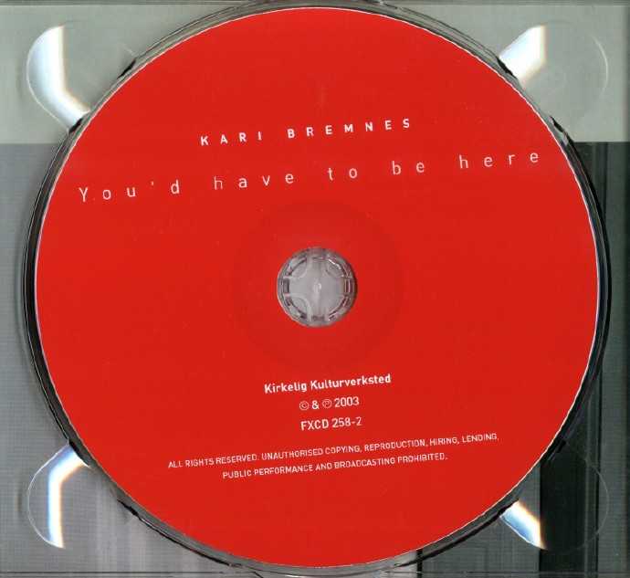 【发烧女声】(天碟)Kari.Bremnes《Youd.have.to.be.here》2003[FLAC+CUE/整轨]