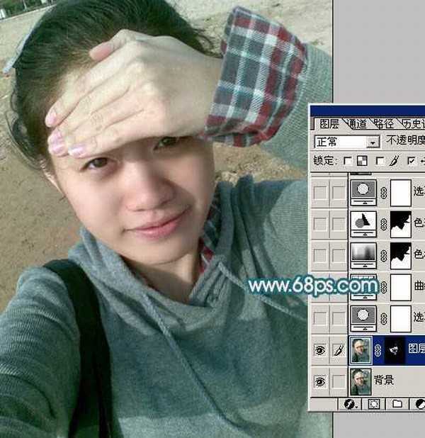 Photoshop 快速把杂乱的人物照片处理干净