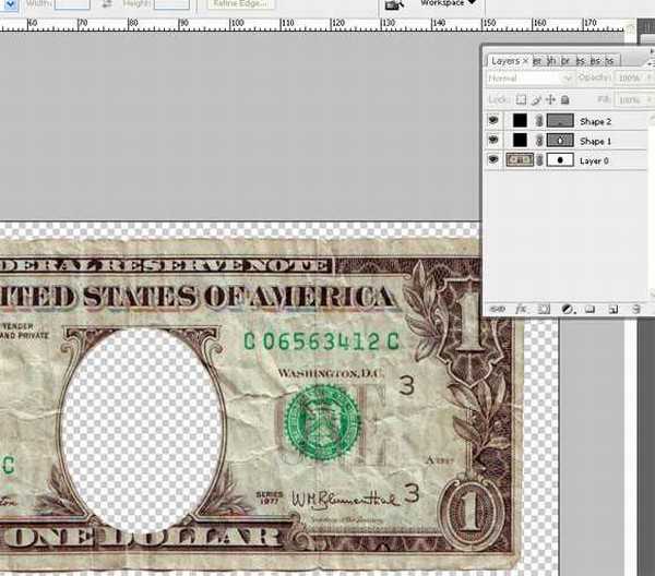 Photoshop将自己的头像印到钞票上的教程