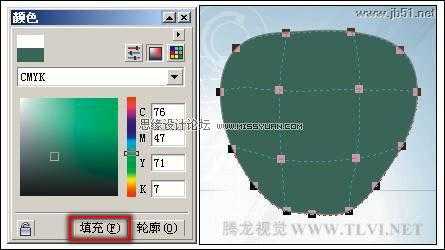 CorelDRAW(CDR)利用“交互式网格填充”工具填充对象实例教程