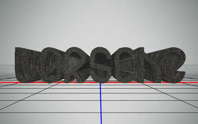 PS利用自带的3D工具制作个性透视纹理立体字