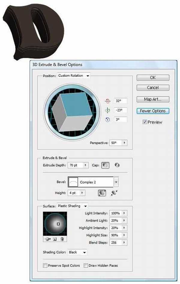 AI+PS打造童话梦境般的3D树木字体特效