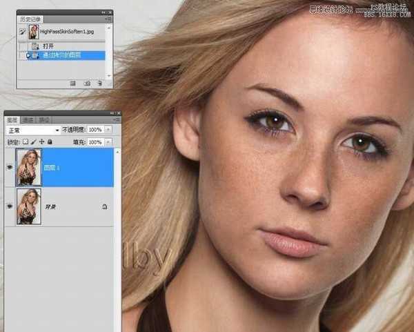 Photoshop使用高反差保留给人像精细柔肤教程