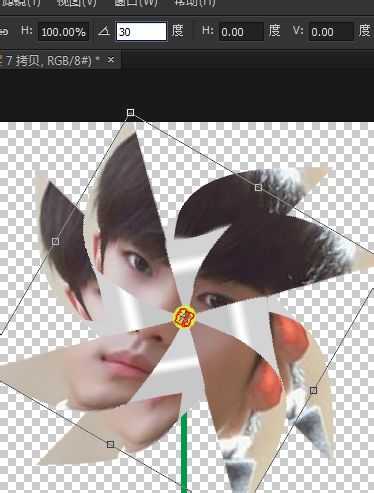 Photoshop制作转动的人像风车