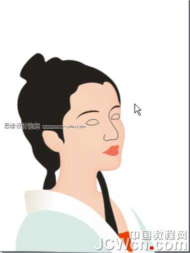 CorelDRAW鼠绘教程：绘制宋代女词人李清照