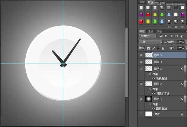 Photoshop绘制立体时尚的创意钟表效果