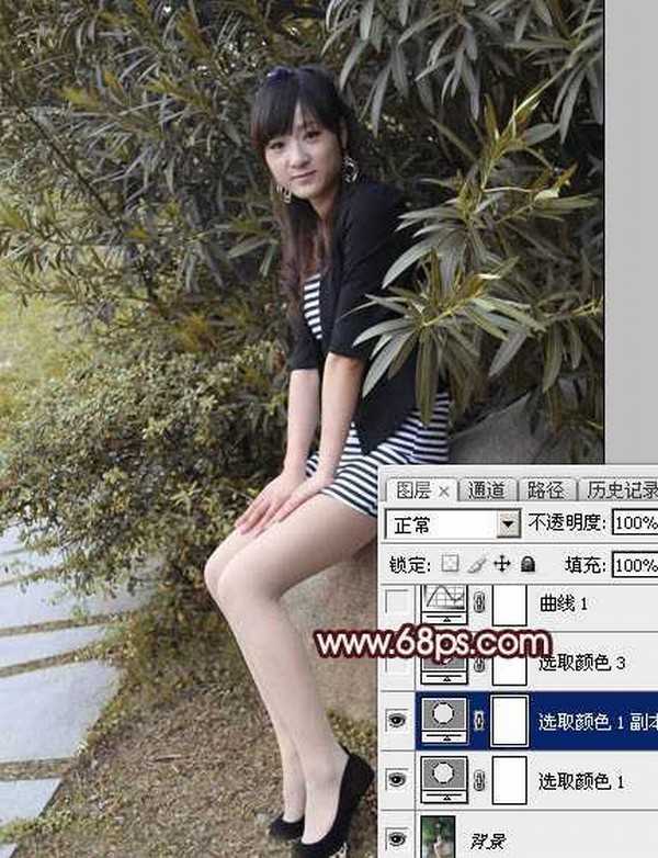 Photoshop为外景美女图片打造甜美的秋季红褐色