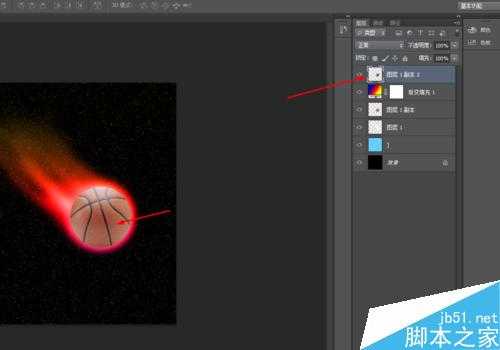 ps制作酷炫的篮球带火焰效果图