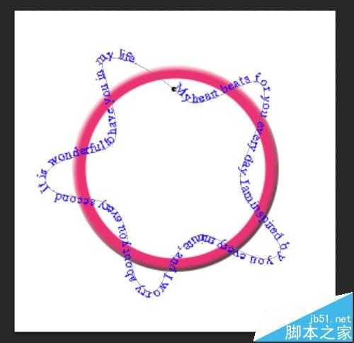 PS怎么利用路径制作围绕圆形的五角形文字?