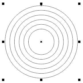CDR做出等距离的同心圆的四种方法