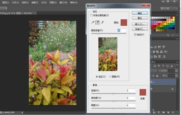 photoshop cs6怎么替换颜色 photoshop cs6给植物图片替换颜色教程