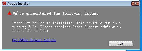 安装photoshop出现We’ve encountered the following issues的解决方法