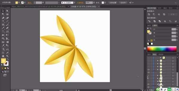 ai怎么画立体金花? ai金花矢量图的画法