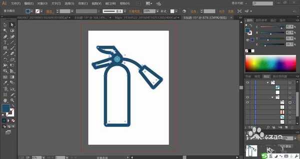 ai怎么绘制灭火器图标? ai灭火器的画法