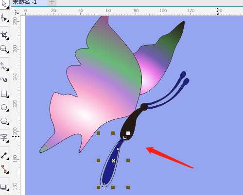 cdrX7怎么手绘蝴蝶插画? cdr蝴蝶的画法