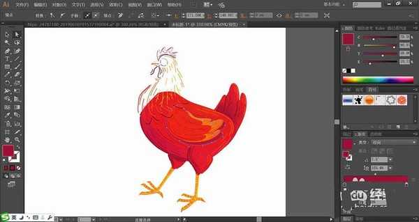 ai怎么设计漂亮的大公鸡图标? ai大公鸡logo的画法