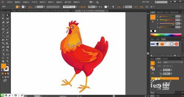ai怎么设计漂亮的大公鸡图标? ai大公鸡logo的画法