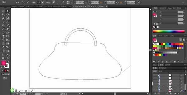 ai怎么画粉色的云朵包? ai设计手提云朵包的教程